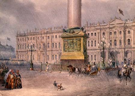 Palace Square in St. Petersburg de Vasili Semenovich Sadovnikov