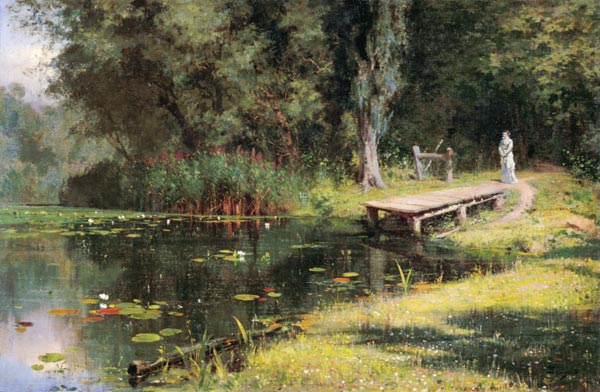 Der bewachsene Teich de Vasilij Dimitrijewitsch Polenov