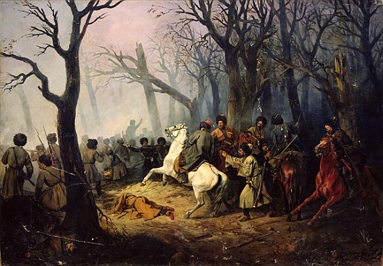The Death of General Sleptsov in the Caucasus, 10th December de Vasili Nikolayevich Maxutov