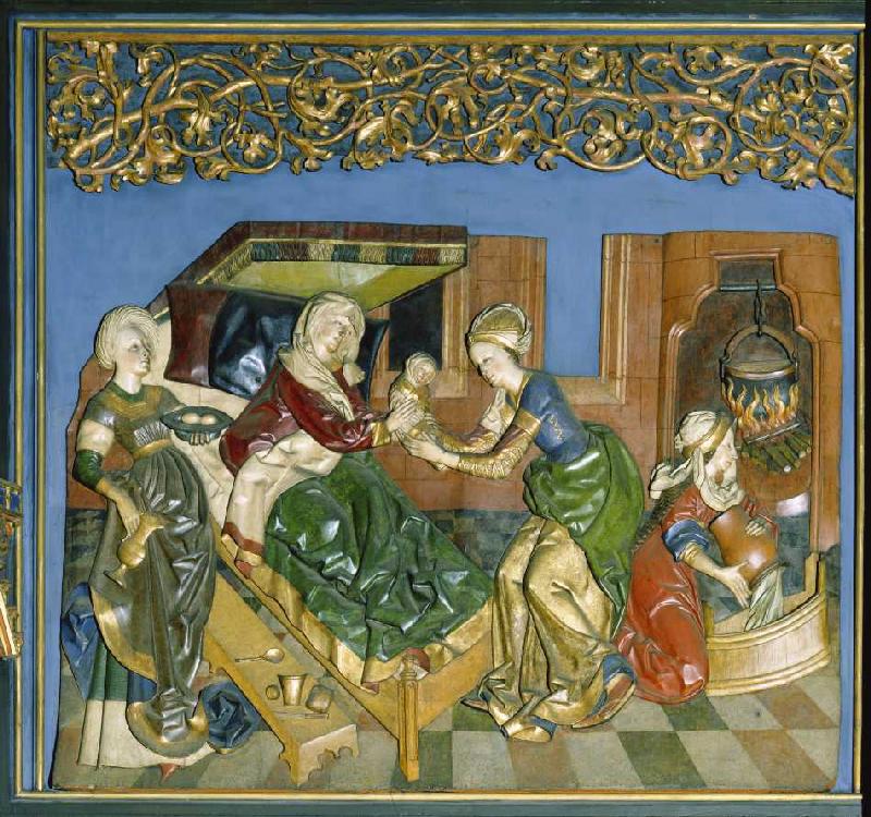 Der Krakauer Marienaltar: Die Geburt der Maria de Veit Stoß