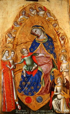 Mystic Marriage of St. Catherine of Alexandria, 1359 (oil on panel) de Veneziano Lorenzo