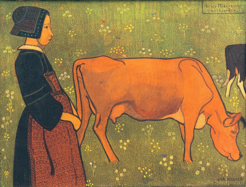 Marianne et sa vache de Jan Verkade