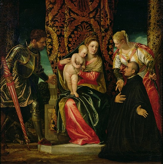 Virgin and Child between St. Justine and St. George, with a Benedictine monk de Veronese, Paolo (eigentl. Paolo Caliari)
