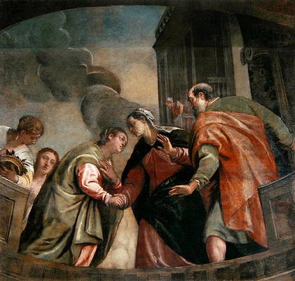 The Visitation (oil on canvas) de Veronese, Paolo (eigentl. Paolo Caliari)