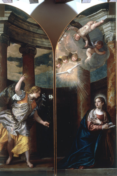 P.Veronese / Annunciation to Mary / Ptg. de Veronese, Paolo (eigentl. Paolo Caliari)