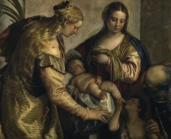 P.Veronese, Holy family and Barbara de Veronese, Paolo (eigentl. Paolo Caliari)