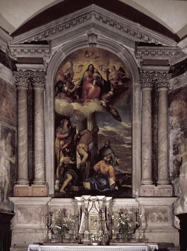 Madonna in der Glorie mit dem Heiligen Sebastian und anderen Heiligen de Veronese, Paolo (eigentl. Paolo Caliari)