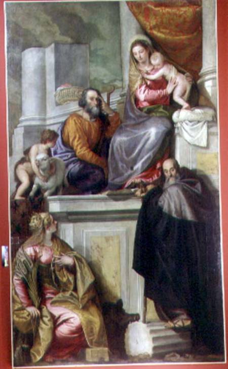 The Holy Family with St. John the Baptist, St. Anthony Abbott and St. Catherine de Veronese, Paolo (eigentl. Paolo Caliari)