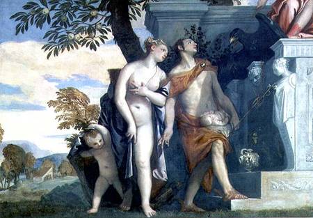 Venus and Mercury presenting her son Anteros to Jupiter de Veronese, Paolo (eigentl. Paolo Caliari)