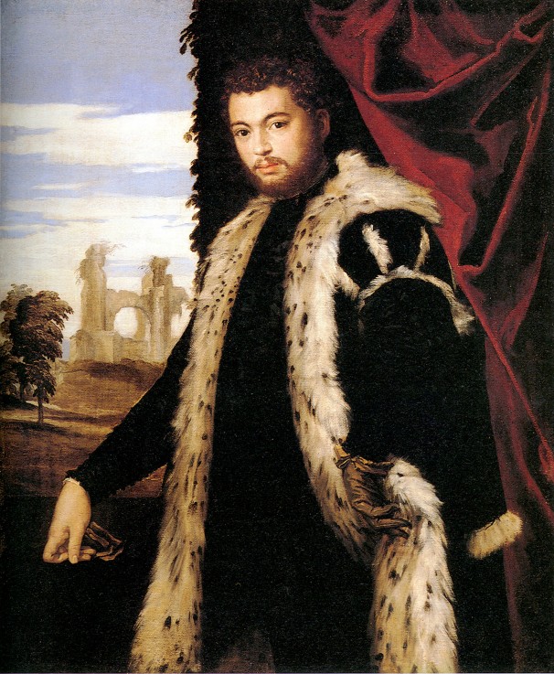 Portrait of a Young Man Wearing Lynx Fur de Veronese, Paolo (eigentl. Paolo Caliari)