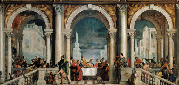 Banquet in the House of Levi. de Veronese, Paolo (eigentl. Paolo Caliari)