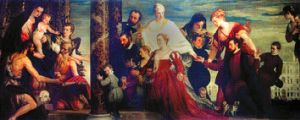 The Madonna with the family Cuccina. de Veronese, Paolo (eigentl. Paolo Caliari)
