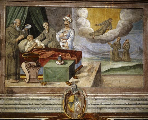 Der Heilige Franziskus weist seine Brueder an, den Sultan zu taufen de Vetralla Latium