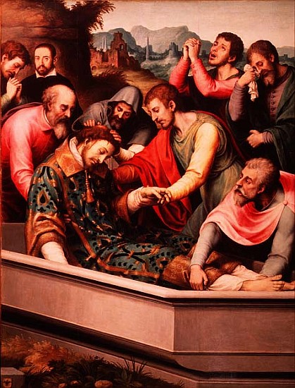 The Burial of St. Esteban de Vicente Juan (Juan de Juanes) Macip