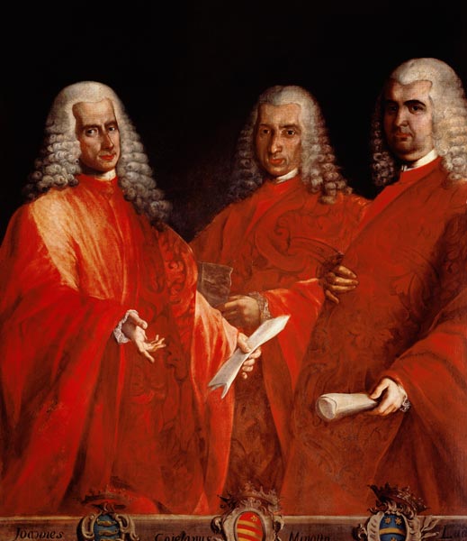 Portrait of Three Lawyers, Giovanni Dolfin, Gaetano Minotto and Lodovico Angarano de Vicenzo Guarana