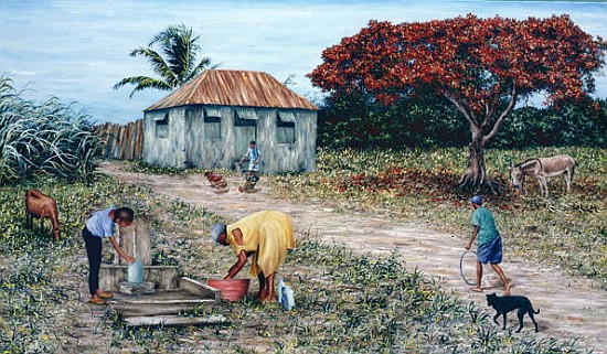 Wash Day (oil on canvas)  de Victor  Collector