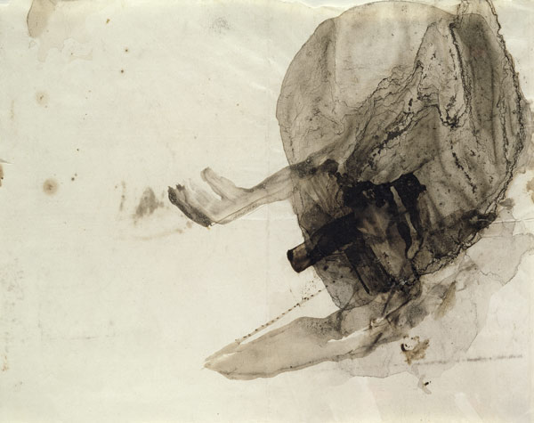 Untitled, c.1853-5 (ink wash on paper) de Victor Hugo