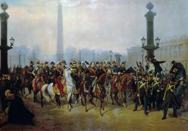 Napoleon III. with his stick on the Place de's La de Victor Jonquières