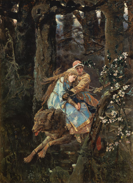 Prince Ivan on the Grey Wolf de Victor Mikhailovich Vasnetsov
