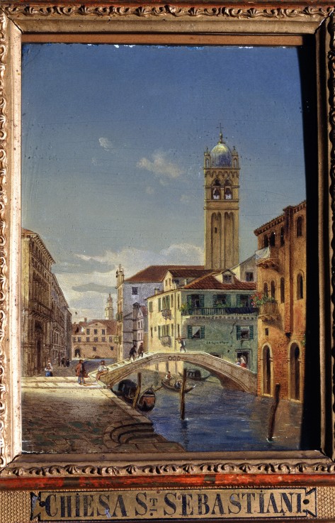 Views of Venice. The Church of San Sebastiano de Victor Vincent Adam