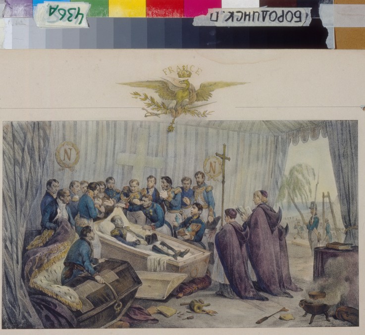 Opening Of Coffin Of Napoleon On Saint Helena Island on October 16, 1840 de Victor Vincent Adam
