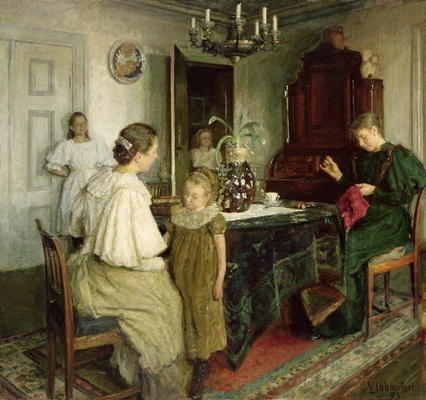 The Family of the Artist, 1895 (oil on canvas) de Viggo Johansen