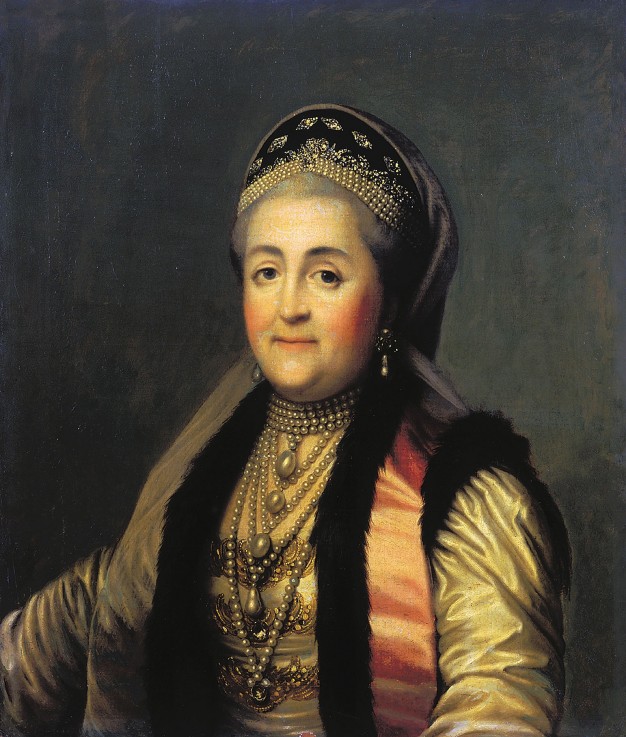 Portrait of Empress Catherine II (1729-1796) in kokoshnik de Vigilius Erichsen
