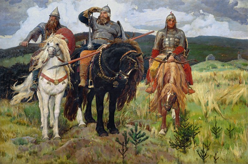 The warriors de Viktor Michailowitsch Wasnezow