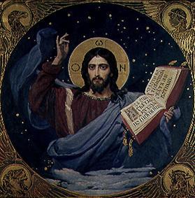Christ the all-powerful mural painting for the mai de Viktor Michailowitsch Wasnezow