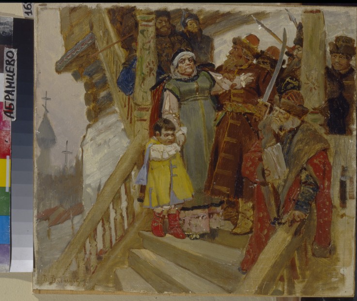 The Arrest of Marfa Boretskaya in Novgorod on 1478 de Viktor Michailowitsch Wasnezow