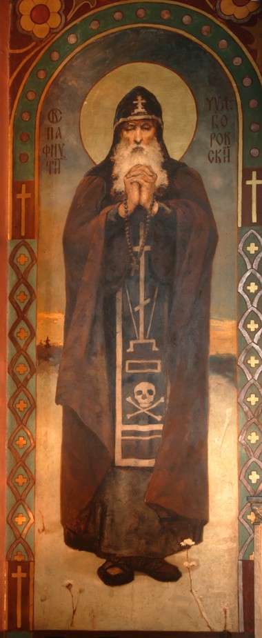 Saint Paphnutius of Borovsk de Viktor Michailowitsch Wasnezow