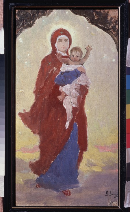 Virgin and Child de Viktor Michailowitsch Wasnezow