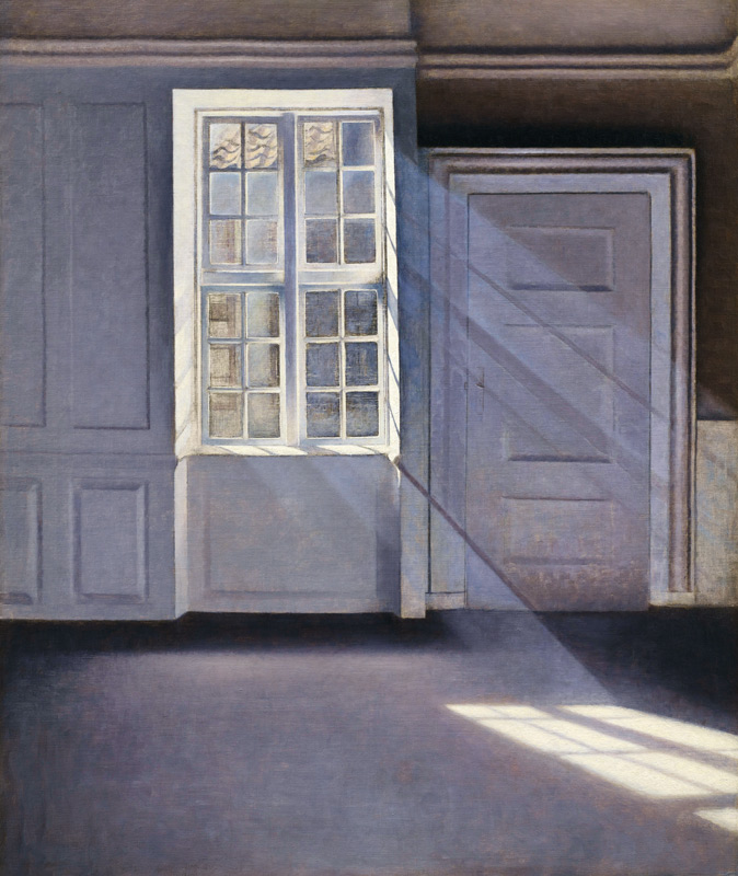 Dust Motes Dancing in the Sunbeams de Vilhelm Hammershoi