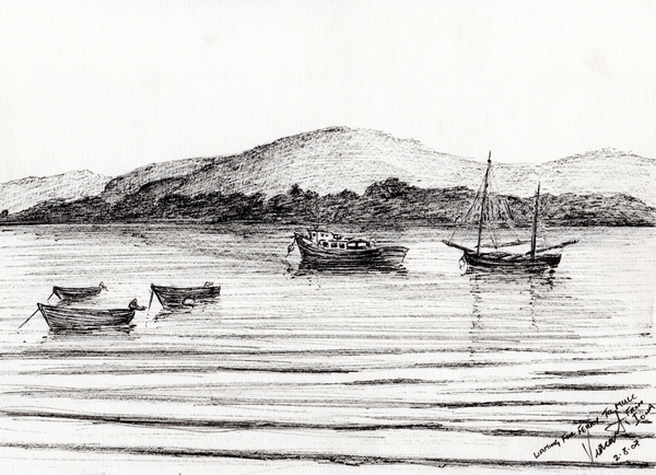 Boats off Iona de Vincent Alexander Booth