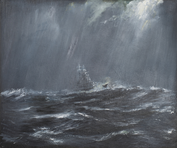 Gneisenau in a Storm North Sea 1940 de Vincent Alexander Booth