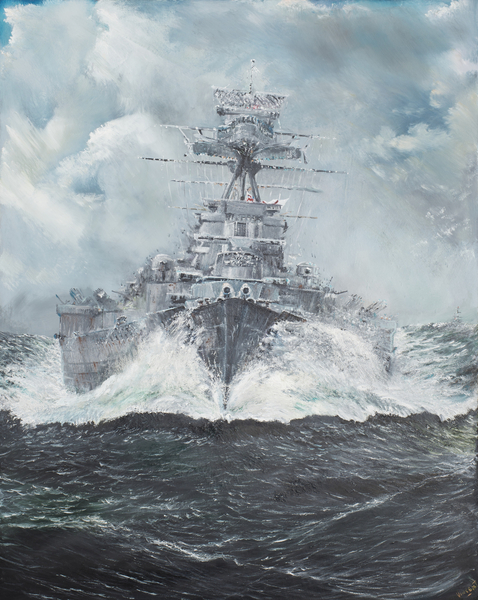HMS Hood heads for Bismarck 23rd May 1941 de Vincent Alexander Booth