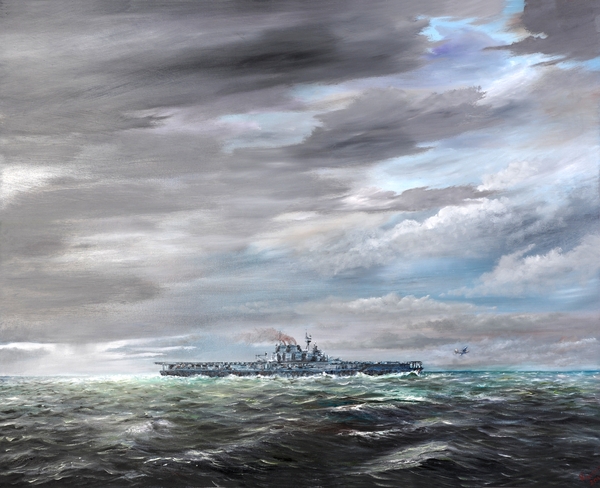 Last B25 leaves USS Hornet 18/04/1942 de Vincent Alexander Booth
