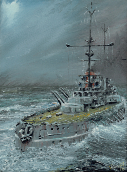 SMS Friedrich der Grosse at Jutland 1916 de Vincent Alexander Booth