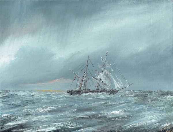 The Mary Celeste adrift December 5th 1872 de Vincent Alexander Booth