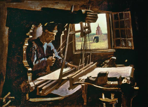 Weaver in front of an open window de Vincent Van Gogh
