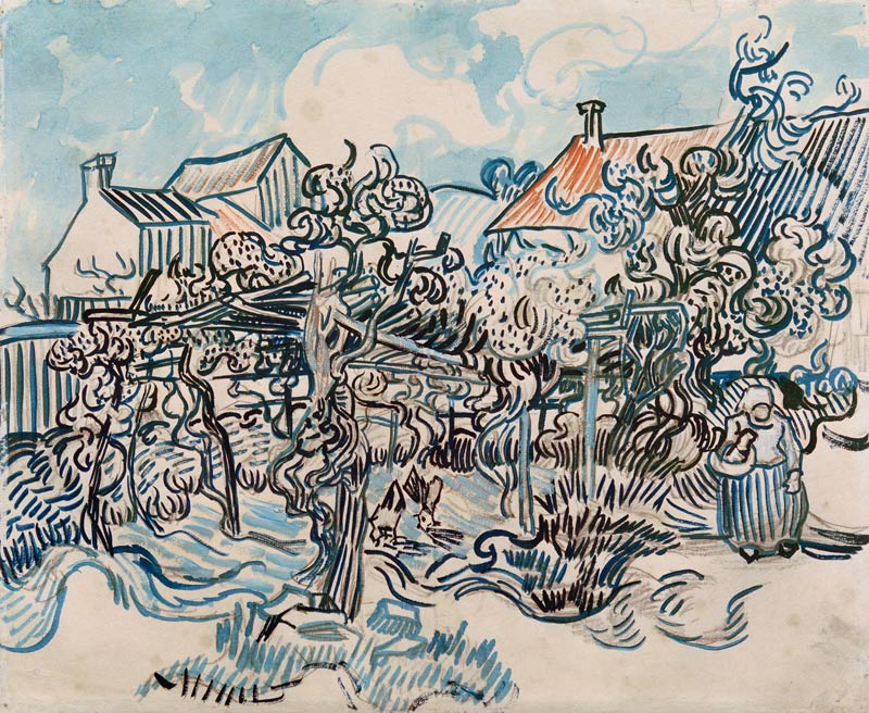 V.v.Gogh, Alter Weingarten mit Bäuerin de Vincent Van Gogh