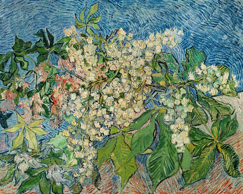 Ramas de castaño en flor de Vincent Van Gogh