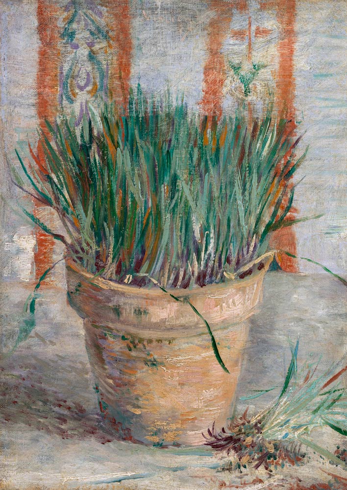 Flowerpot with chives de Vincent Van Gogh