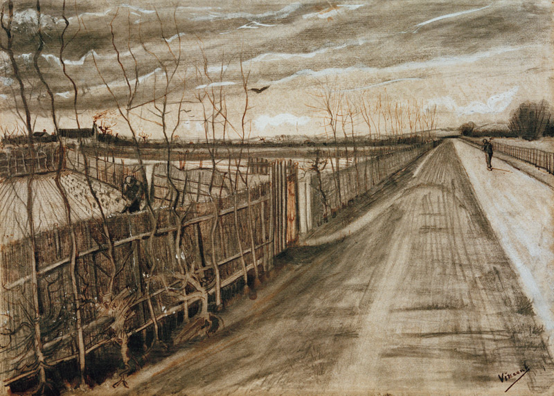 V.van Gogh, Country Road / Draw./ 1882 de Vincent Van Gogh