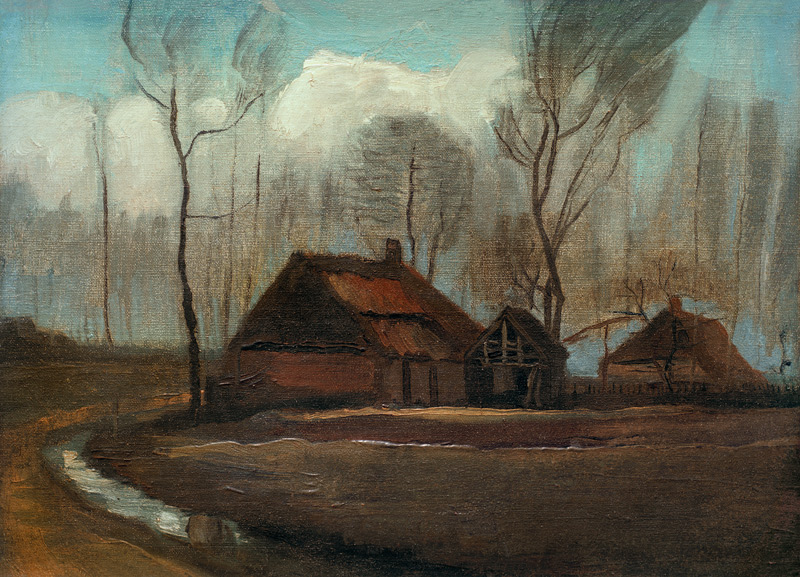 v.Gogh / Farmhouse after the Rain / 1883 de Vincent Van Gogh