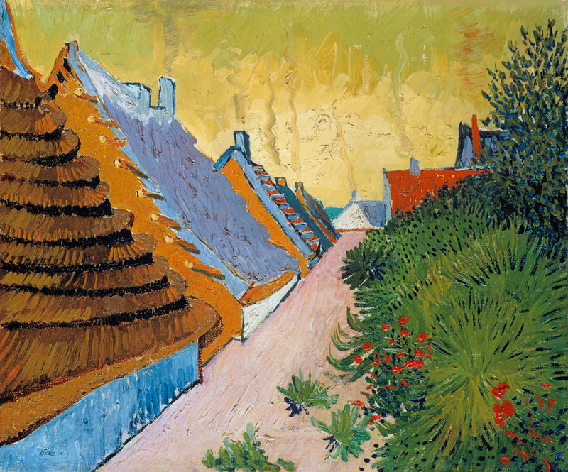 Farmhouses At Saintes-Maries,  Mas A Saintes-Maries de Vincent Van Gogh