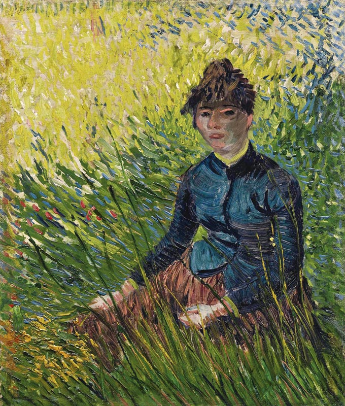 Woman in a wheat field (Femme dans un champ de blé) de Vincent Van Gogh