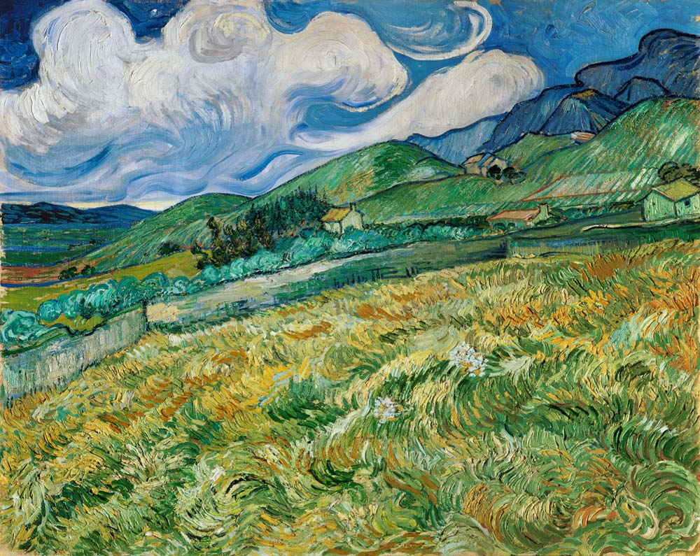 Berglandschaft hinter dem Hospital Saint-Paul, 1889 de Vincent Van Gogh