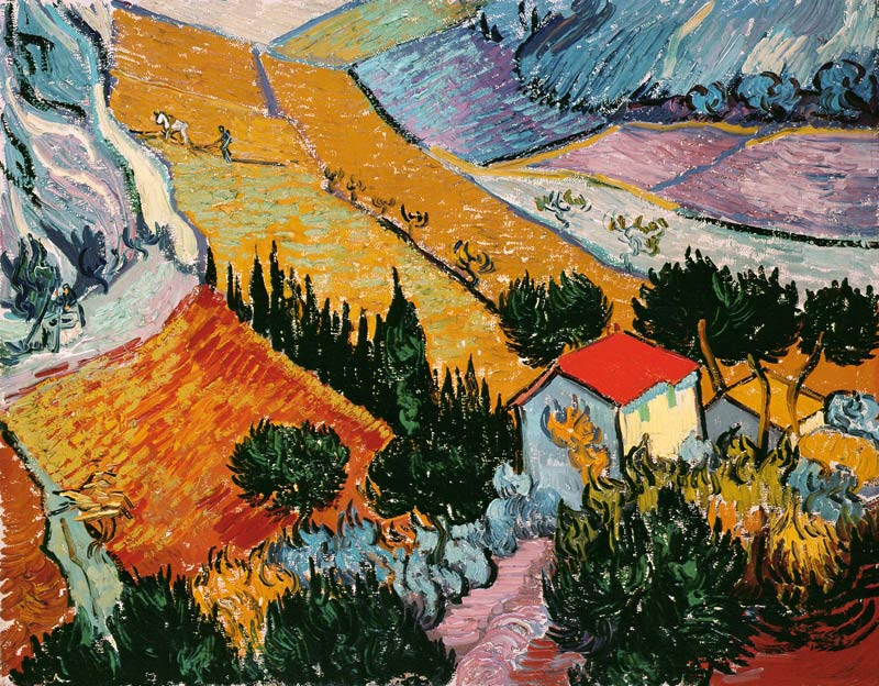 Landscape with House and Ploughman de Vincent Van Gogh