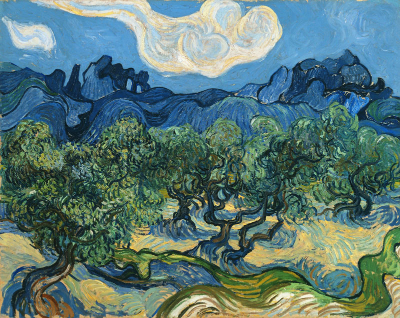 Landscape with olive trees de Vincent Van Gogh